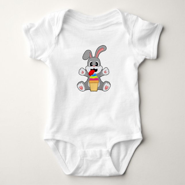 Rabbit Sundae Baby Strampler (Vorderseite)
