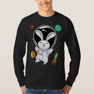 Rabbit Süße Tier Rocket Planets Scientist Astron T-Shirt