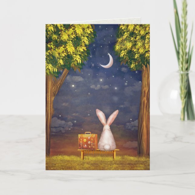 Rabbit Sympathy Card Karte (Vorderseite)