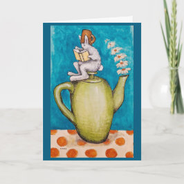 Rabbit Tea Get Well card Karte