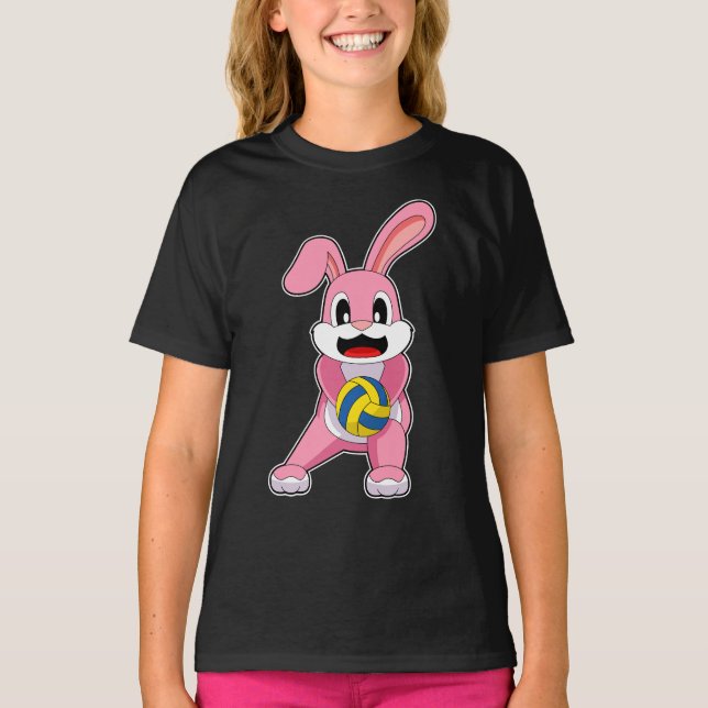 Rabbit Volleyball-Spieler Volleyball T-Shirt (Vorderseite)