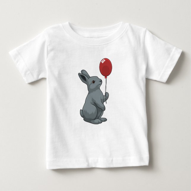 Rabbit with Balloon Baby T-shirt (Vorderseite)