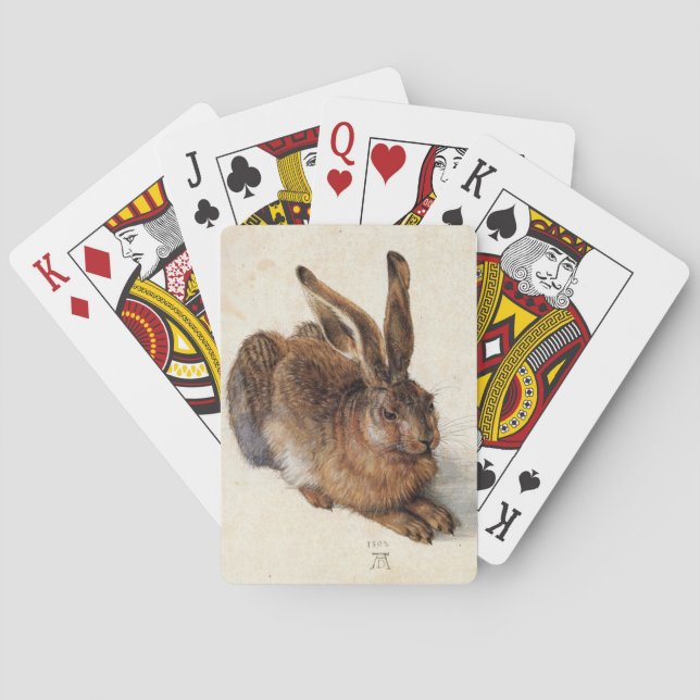 RABBIT Young Hare by Albrecht Durer Spielkarten (Rückseite)
