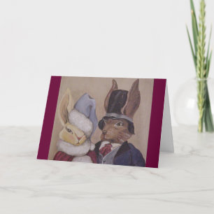 RabbitCouple1 Feiertagskarte