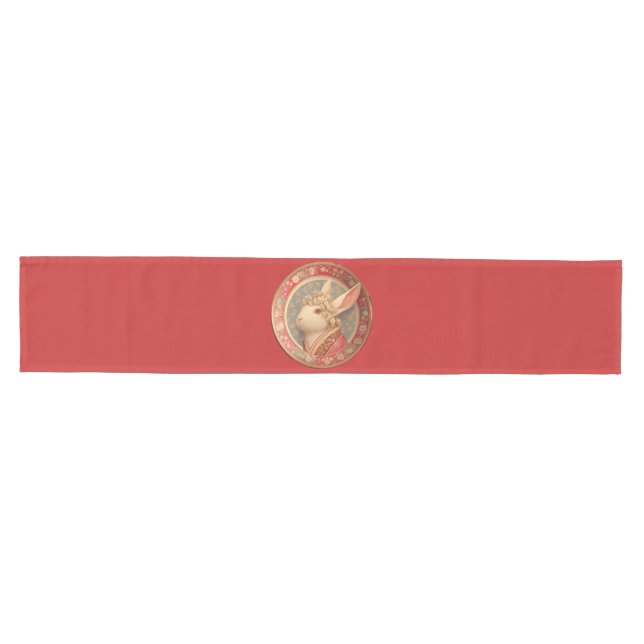 Rabbit's Royal Dress Mittelgroßer Tischläufer (Horizontal)