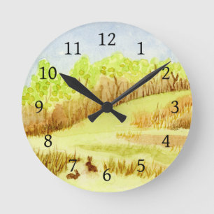 Rabbits Runde Wanduhr