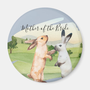 Rabbits Wedple Country Garden Magnet