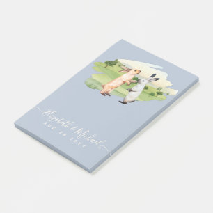 Rabbits Wedple Country Garden Post-it Klebezettel