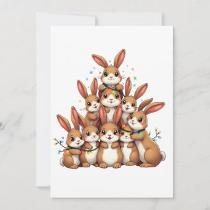 Rabbits Weihnachtsbaum frohe WeihnachtsWeihnachtsW Ankündigung