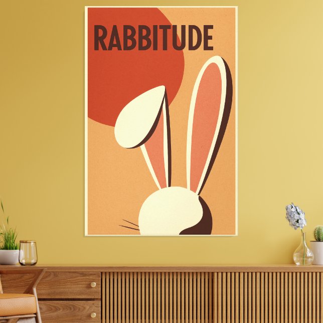 Rabbitude Poster Leinwanddruck (Insitu (Wohnzimmer))