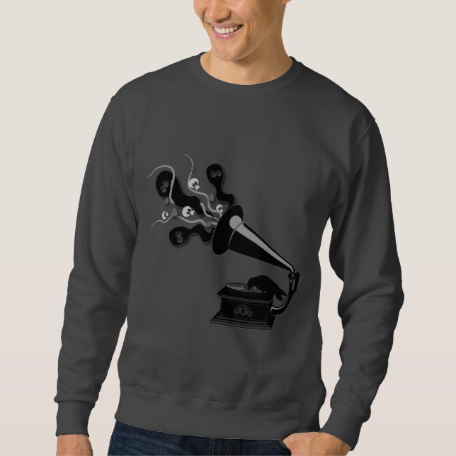 Rabe, der das Sweatshirt der Victrola-Männer (Vorderseite)