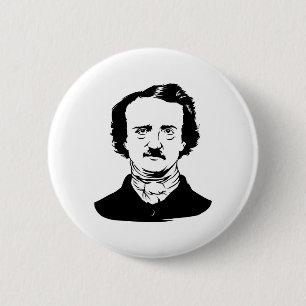 Rabe Edgar Allen Poe Button