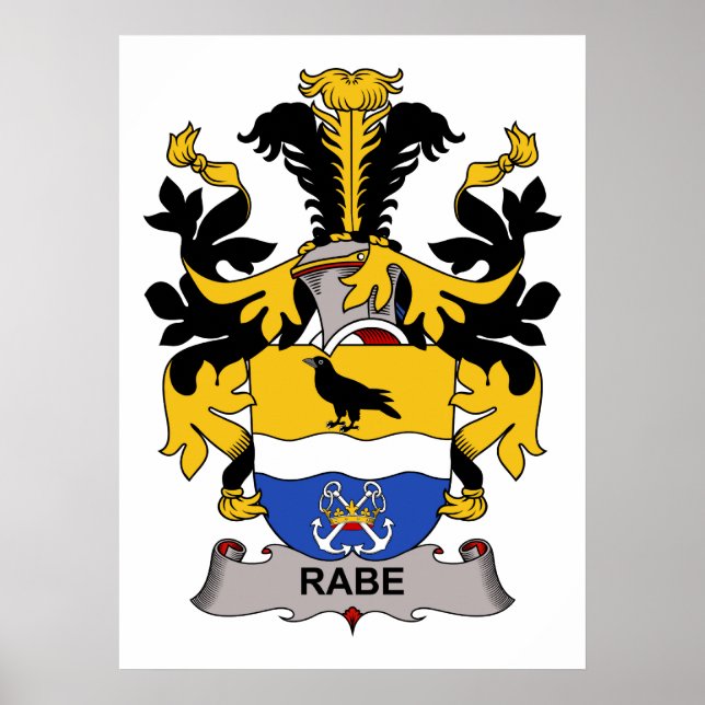 Rabe Familienwappen Poster (Vorne)