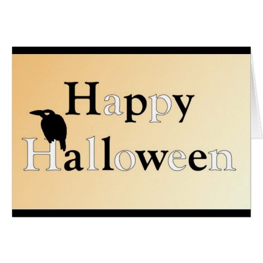 Rabe glückliches Halloween•Geburtstag Karte