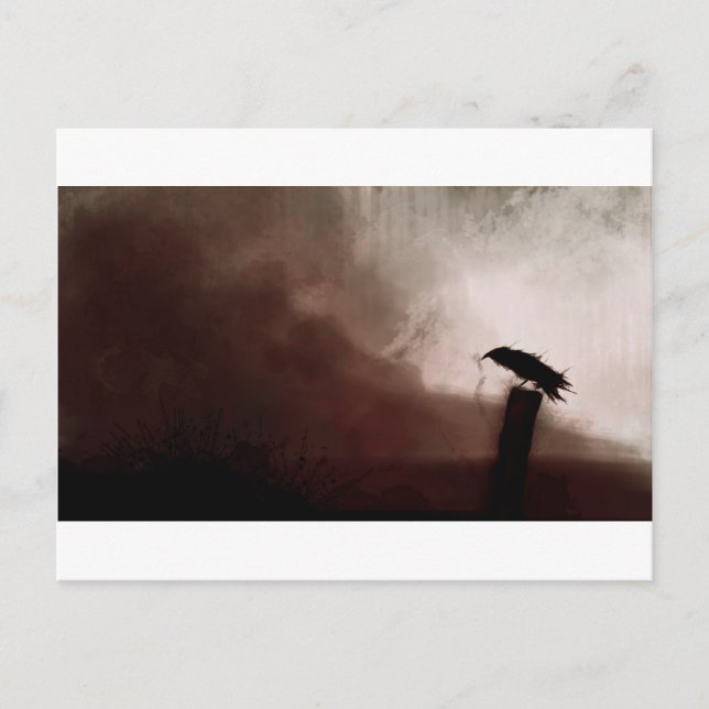 Rabe Postkarte (Vorderseite)