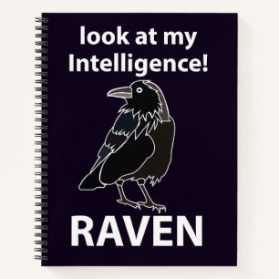 Rabe Sieh Dir Meine Intelligenz An Rabe Notizbuch