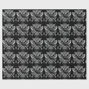 Rabe und Äxte – Nordische Krieger Schildwall Kunst Geschenkpapier