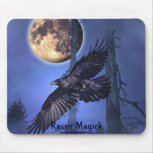 Rabe und Mond-Mauspad Mousepad