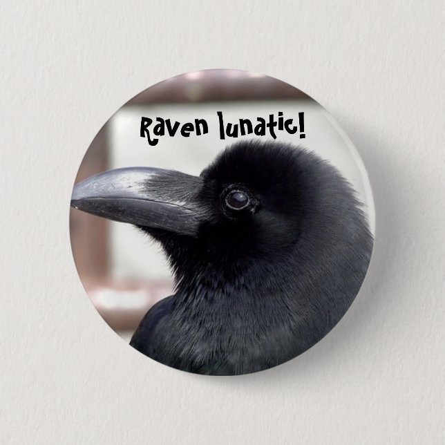Rabe verrückt button (Vorderseite)
