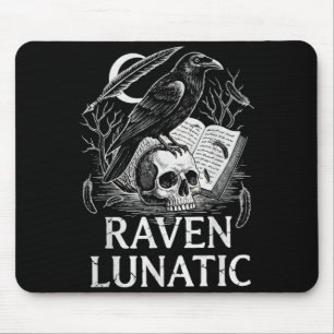 Rabe Verrückter klassischer Literatur lustiger Spr Mousepad