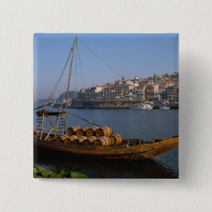 Rabelo Boats, Porto, Portugal Button
