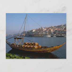 Rabelo Boats, Porto, Portugal Postkarte