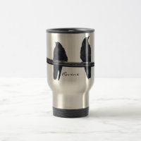 "RABEN AUF EINEM DRATHT" Corvids Wildlife Tasse