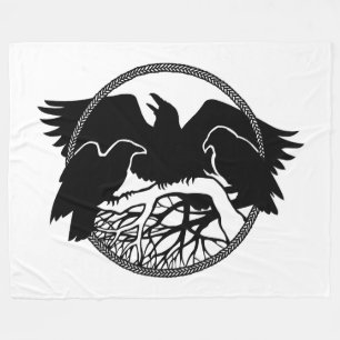 Raben-Decke Native Spirit Tier Fleece-Decke Fleecedecke
