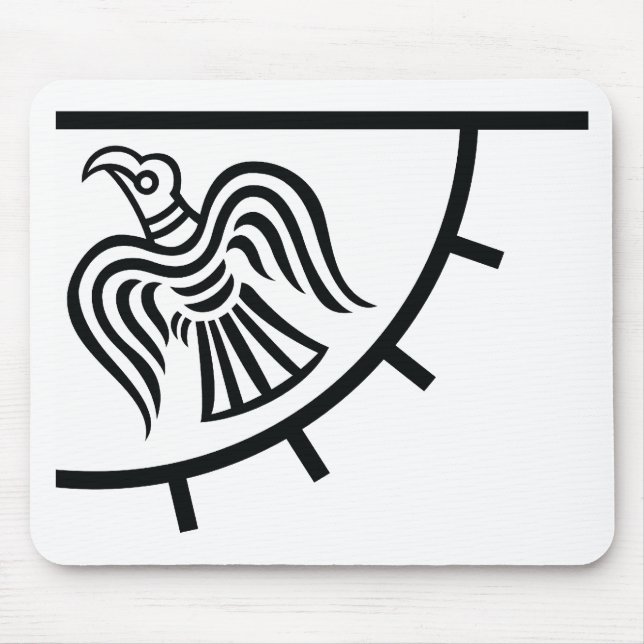 Raben-Fahne (Viking-Flagge) Mousepad (Vorne)
