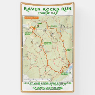 Raben-Felsen-Laufkarten-Fahne Banner