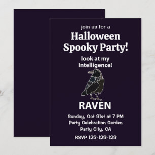 Raben-Halloween-Spooky-Party-Rabe Einladung