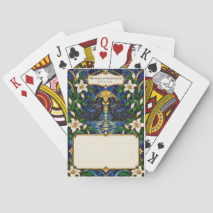 Raben-Hochzeitsgästebuch-Unterschriftendeck Spielkarten