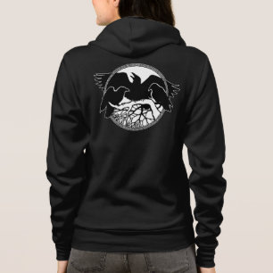 Raben Hoodie Jacke Damen Rabe Krähe Kunst Jacke
