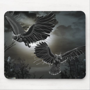 Raben im Flug Mousepad