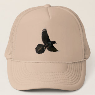 Raben-Krähenvogel-Fliegen Hut Truckerkappe