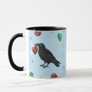 Raben mit Juwelen Tasse