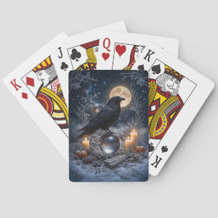 Raben Mystisch Magischer Hexen Schnee Spielkarten