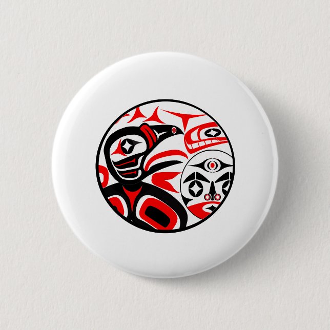 Raben-Schrei Button (Vorderseite)