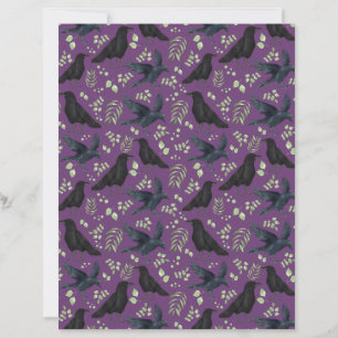 Raben Scrapbook Papier in Lila