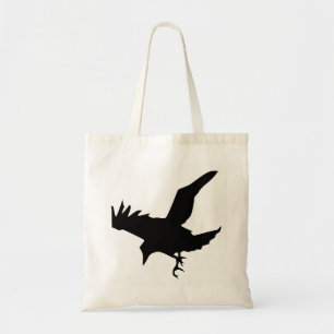 Raben-Silhouette Tragetasche