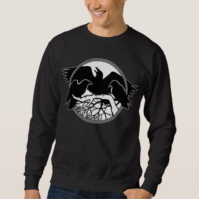 Raben-Sweatshirt-Unisexraben-gebürtige Sweatshirt (Vorderseite)