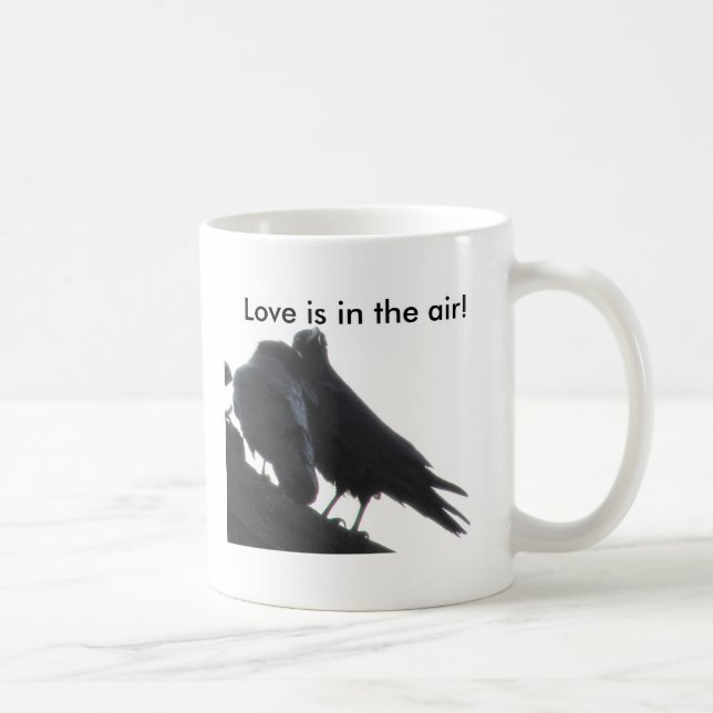 Raben-Tasse - Liebe ist in der Luft! Kaffeetasse (Rechts)