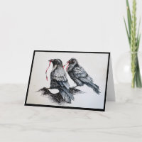 Raben und rotes Band