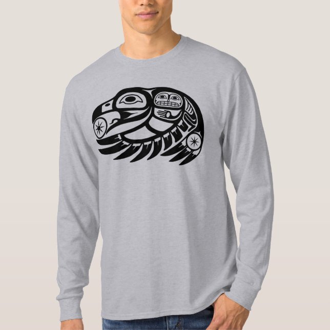 Raben-Ureinwohner-Entwurf T-Shirt (Vorderseite)