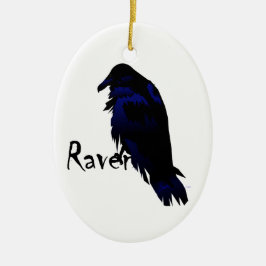 Raben-Weihnachtsverzierung Keramikornament