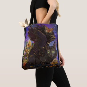 Rabenflügel-Herbstmagie-Katze Tasche