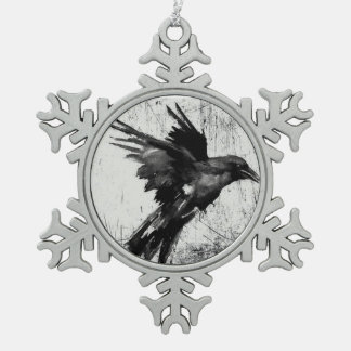 Rabenschneeflockeanhänger Schneeflocken Zinn-Ornament