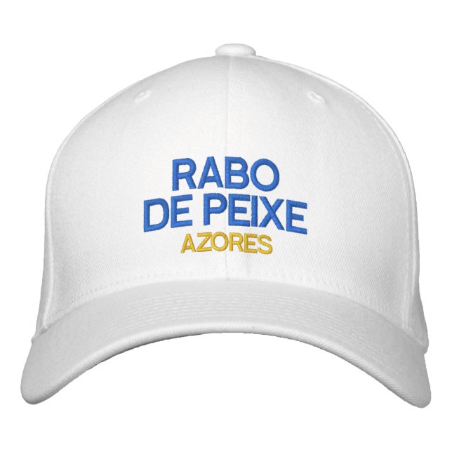 Rabo de Peixe, Azoren, bestickter Hut (Vorderseite)
