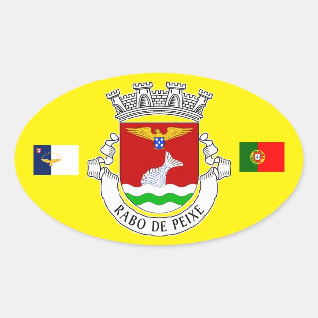 Rabo de Peixe Oval Sticker (Vorderseite)