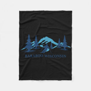 Raboo Wisconsin Ski Resort Skifahrer Fleecedecke